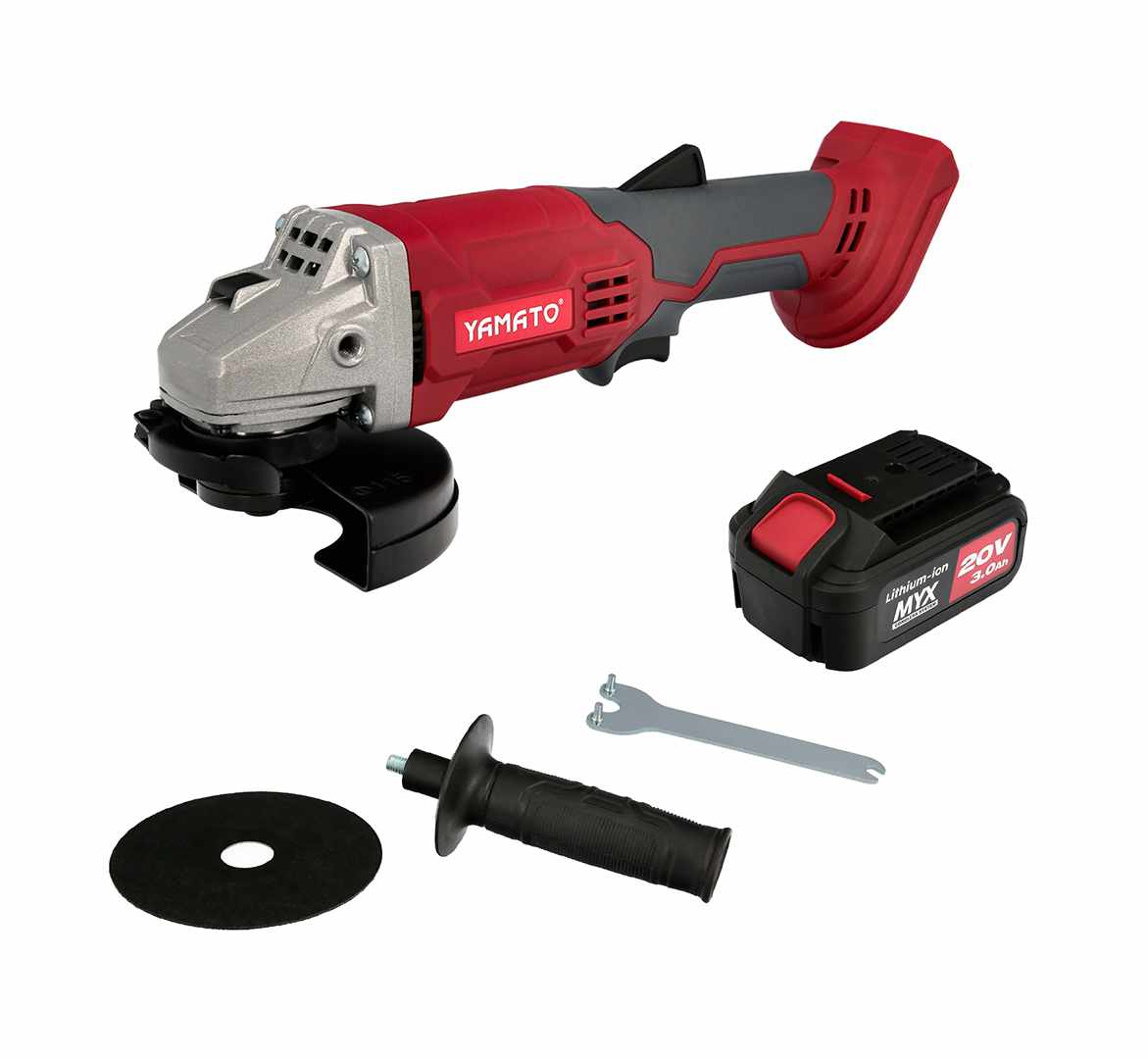 Amoladora a Batería Litio 20 V. LIMYX Batería 3.0 Ah 8.500 R.P.M. Disco de 115 mm. Con Maletín