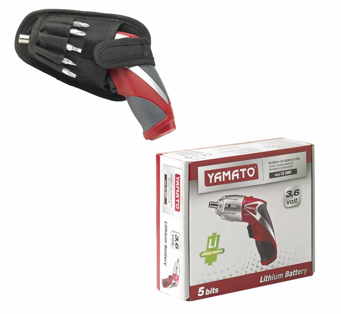 Atornillador Yamato Batería Litio 3,6 V. Con Funda 5 Piezas
