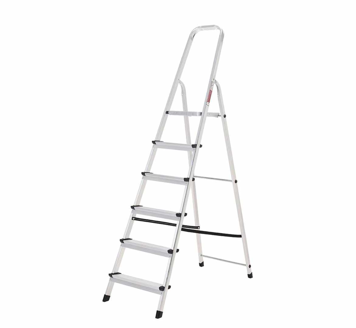 Escaleras Aluminio Oryx 6 Peldaños Uso Doméstico