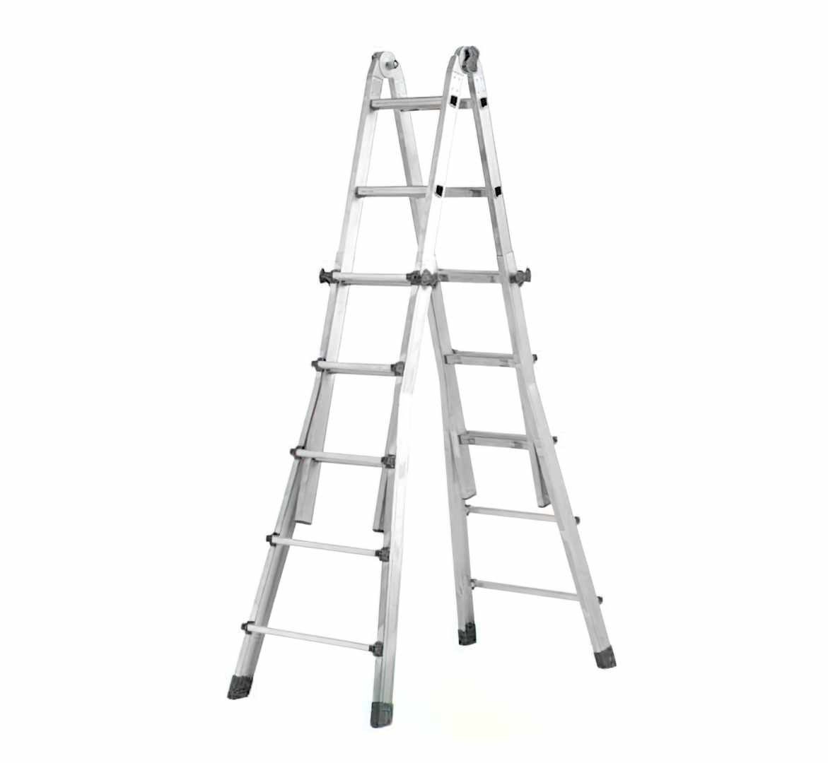 Escalera Telescópica Aluminio 5+5 Peldaños