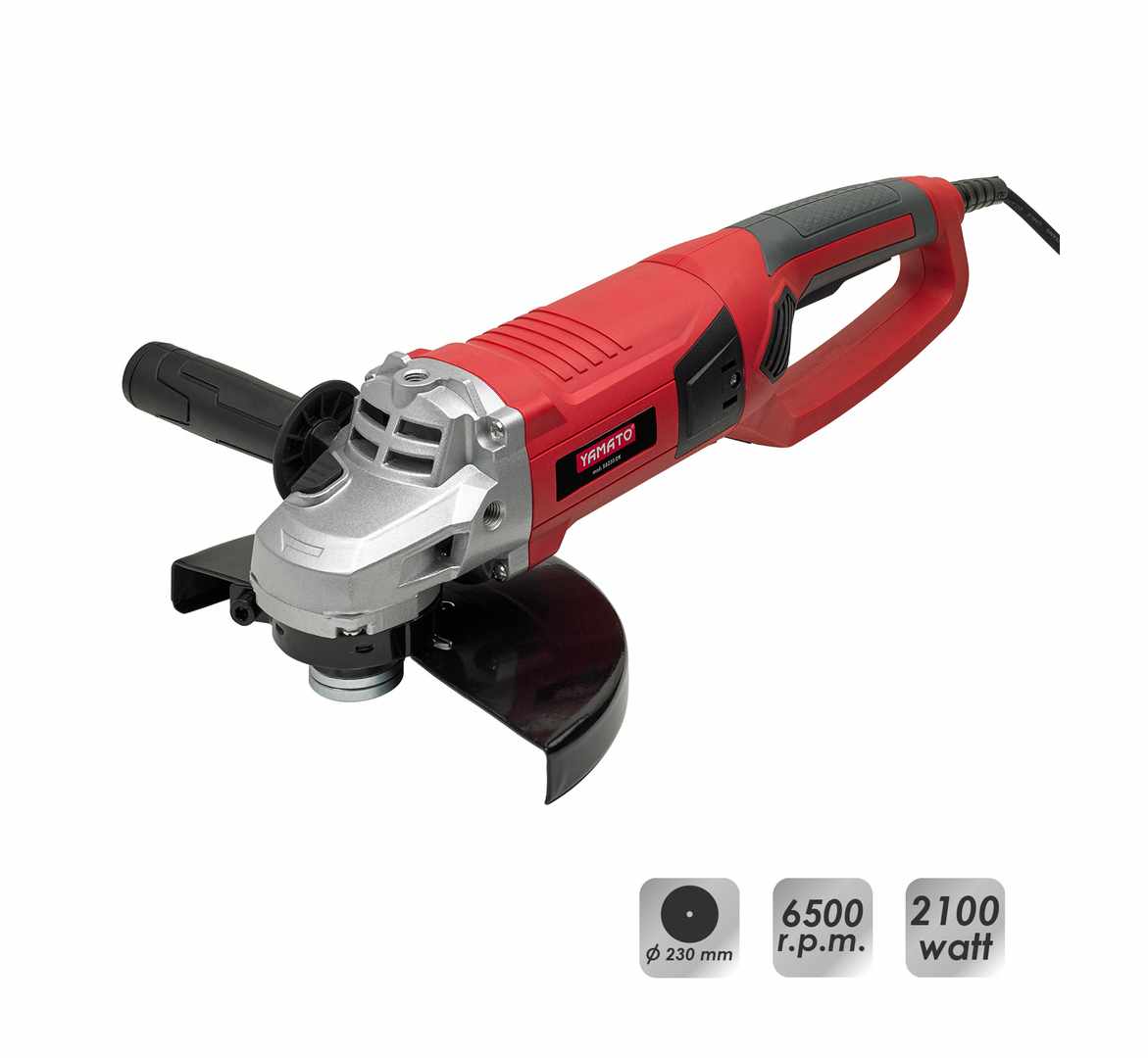 Amoladora Yamato 2100 W. SA230. Disco 230 mm.